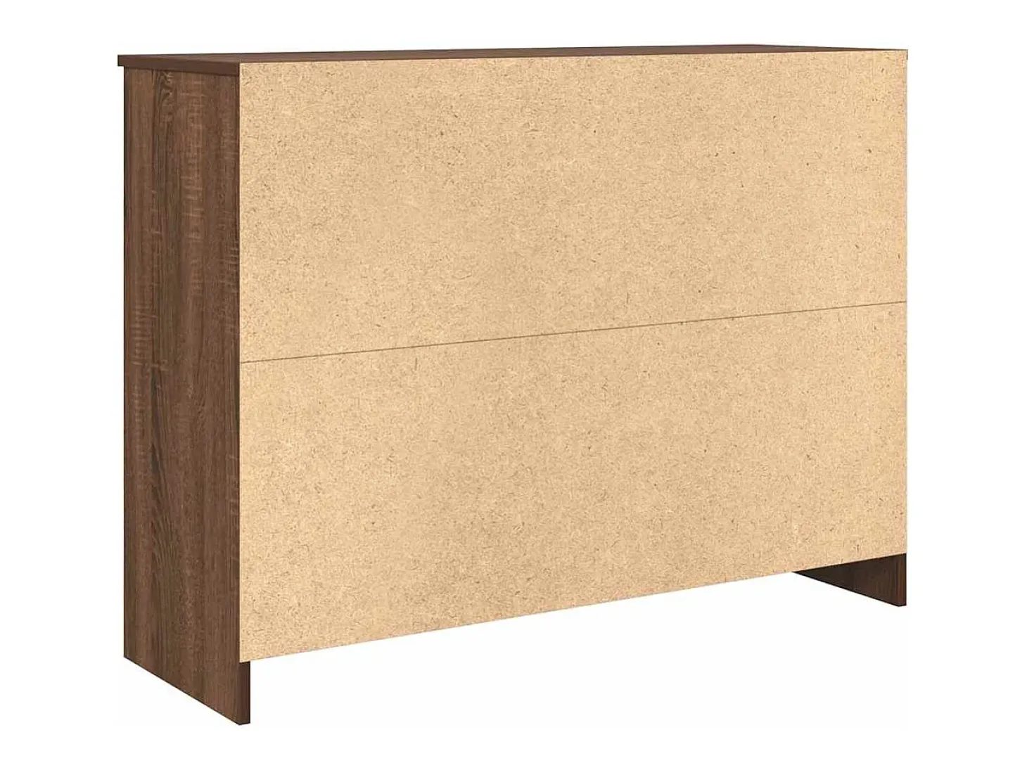 Aparador con cajón roble marrón 101x35x76 cm madera ingeniería