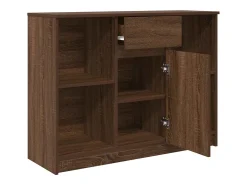 Aparador con cajón roble marrón 101x35x76 cm madera ingeniería