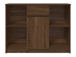 Aparador con cajón roble marrón 101x35x76 cm madera ingeniería