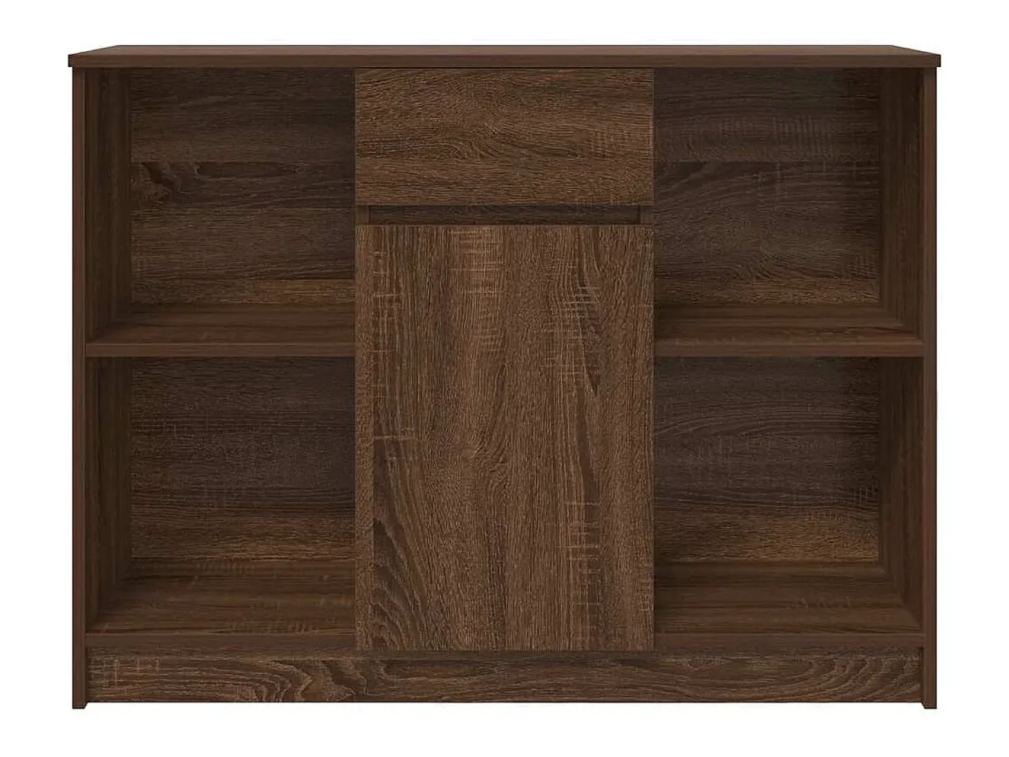 Aparador con cajón roble marrón 101x35x76 cm madera ingeniería