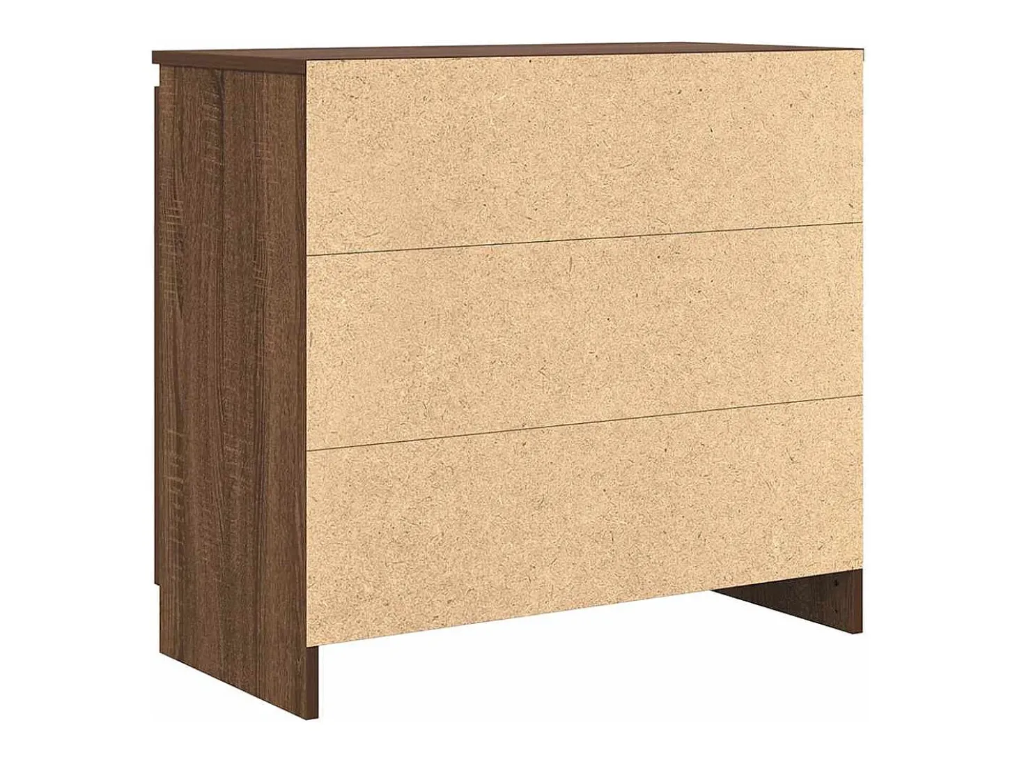 Aparador con cajón roble marrón 71x35x65 cm madera de ingeniería
