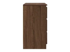 Aparador con cajón roble marrón 71x35x65 cm madera de ingeniería