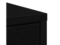 Aparador con cajón roble negro 80x34x76 cm madera de ingeniería