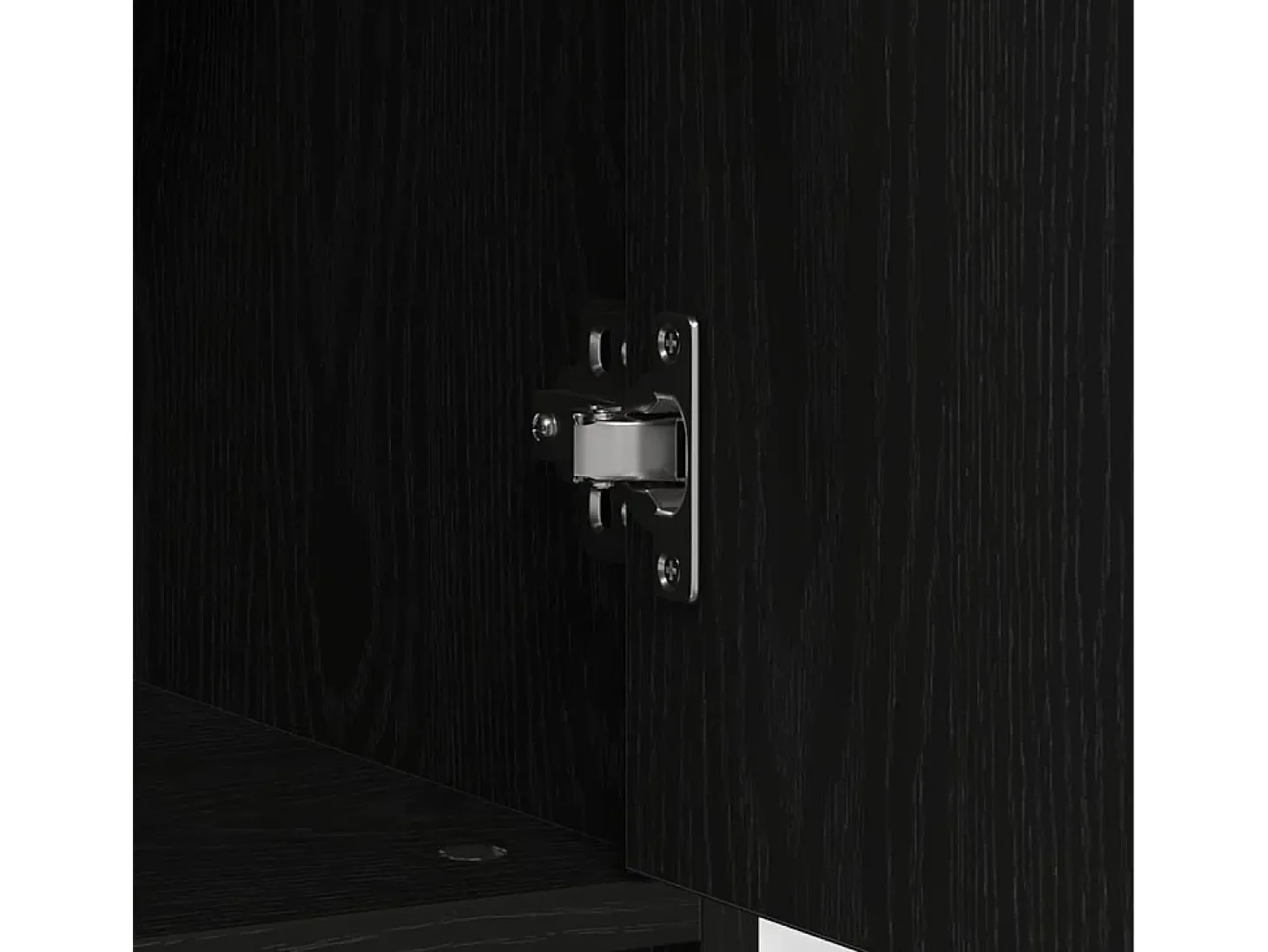 Aparador con cajón roble negro 80x34x76 cm madera de ingeniería