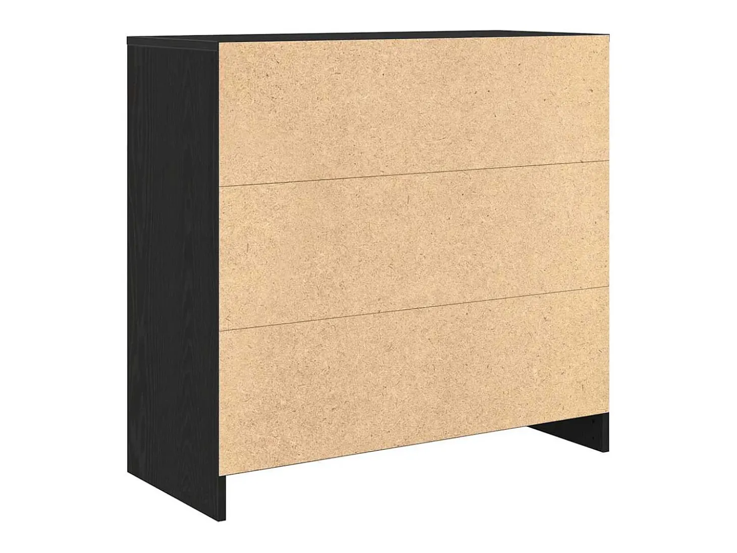 Aparador con cajón roble negro 80x34x76 cm madera de ingeniería