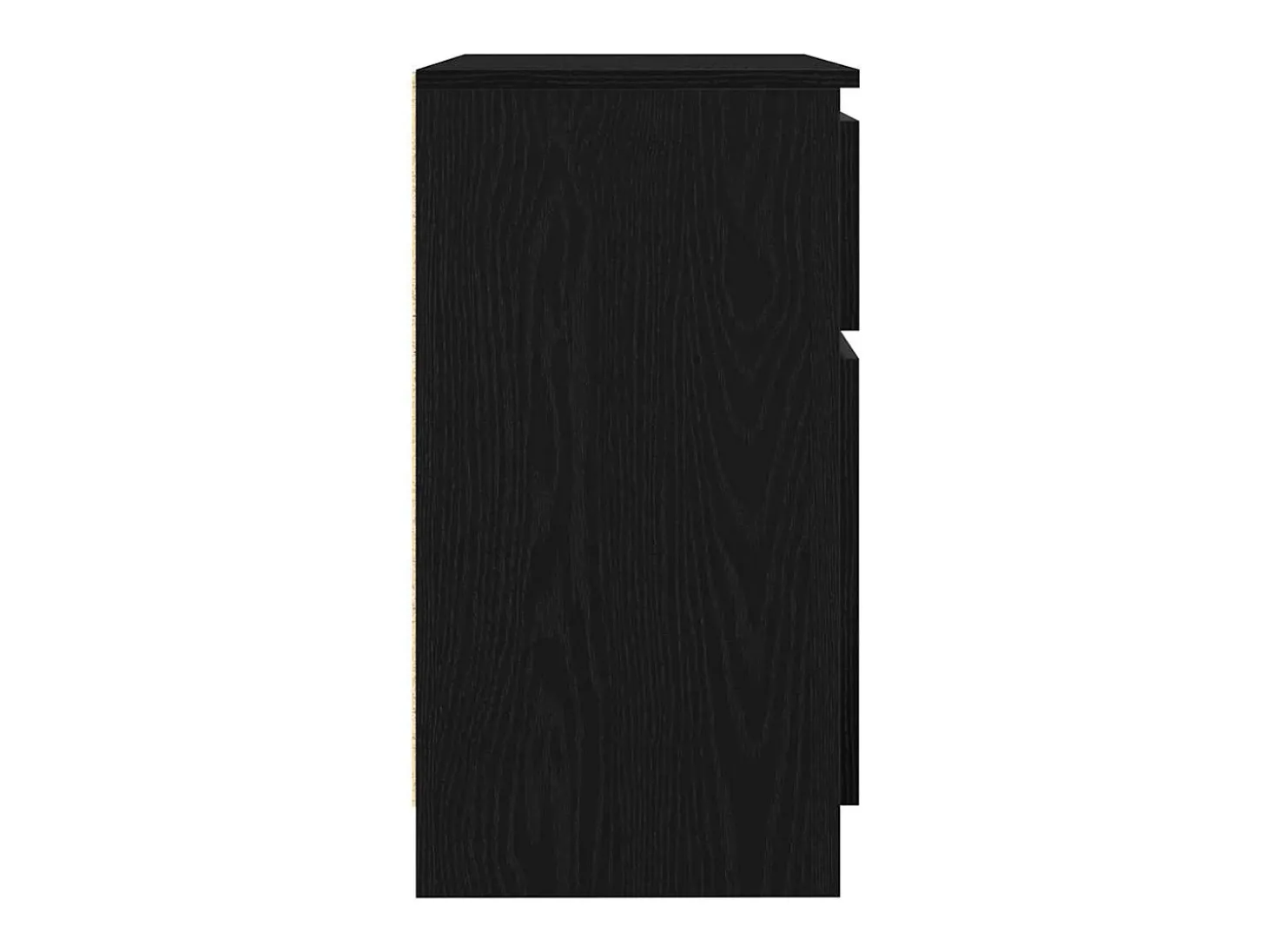 Aparador con cajón roble negro 71x35x65 cm madera de ingeniería