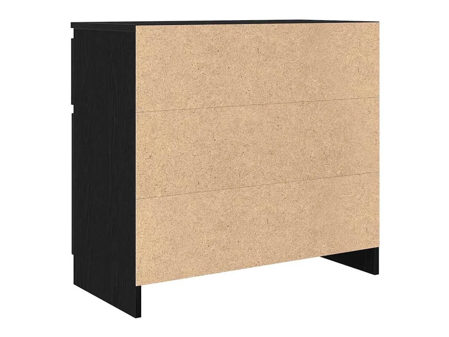 Aparador con cajón roble negro 71x35x65 cm madera de ingeniería
