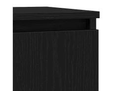 Aparador con cajón roble negro 71x35x65 cm madera de ingeniería