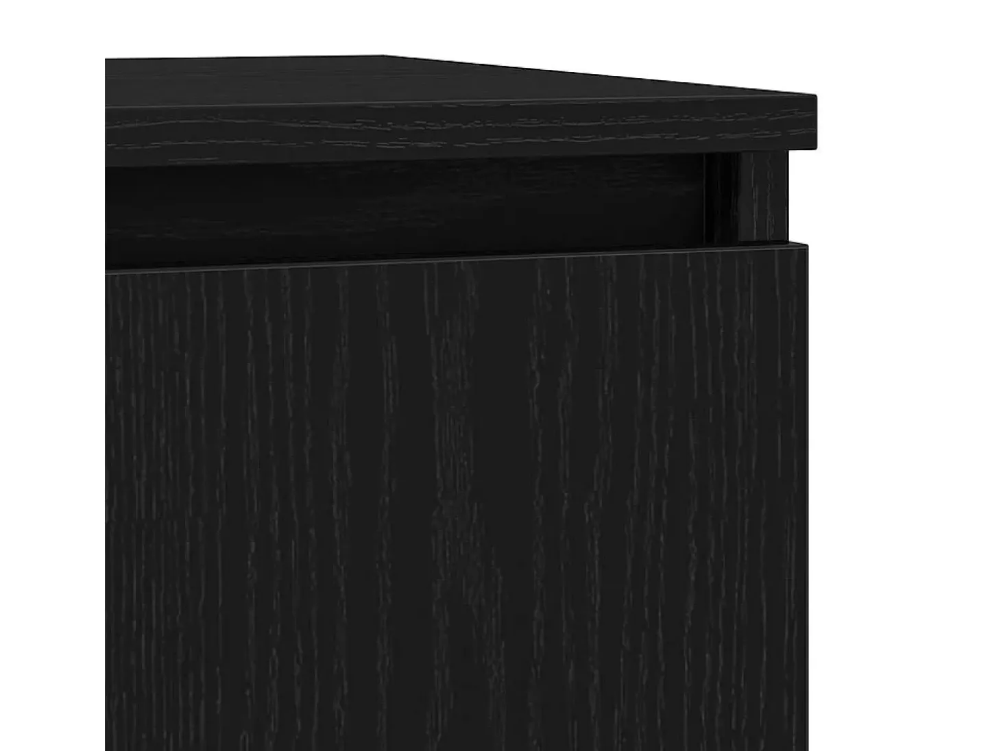 Aparador con cajón roble negro 71x35x65 cm madera de ingeniería