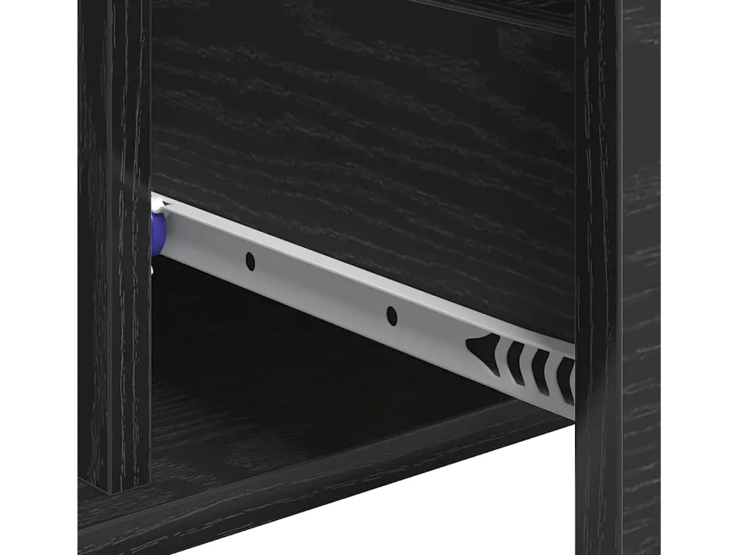 Aparador con cajón Roble negro 60 x 31 x 70 cm Madera de ingeniería