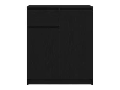 Aparador con cajón roble negro 71x35x84 cm madera de ingeniería