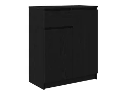 Aparador con cajón roble negro 71x35x84 cm madera de ingeniería
