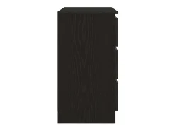 Aparador con cajón roble negro 71x35x65 cm madera de ingeniería