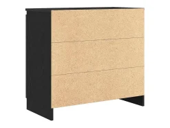 Aparador con cajón roble negro 71x35x65 cm madera de ingeniería