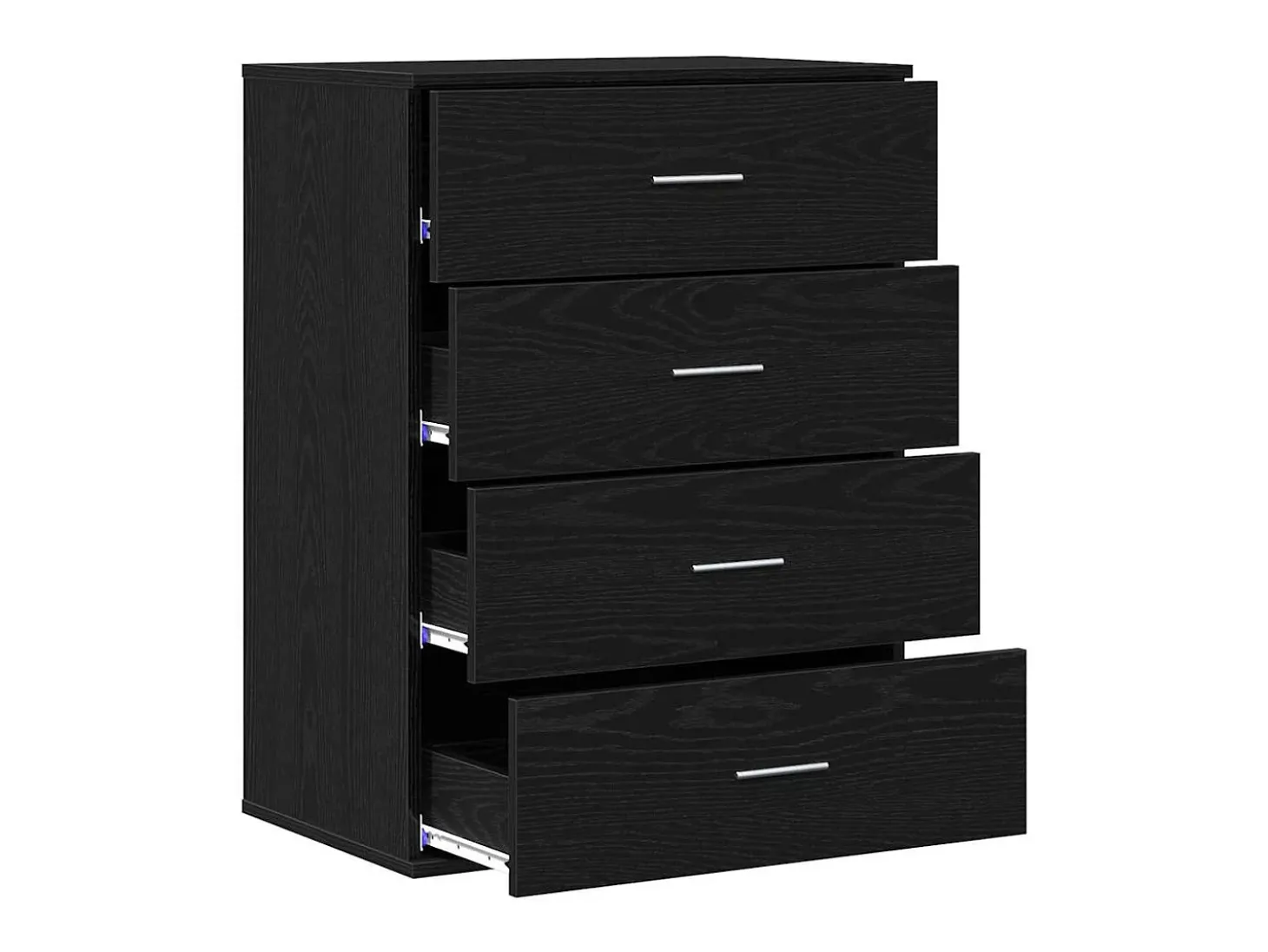 Aparador con cajón Roble Negro 60 x 39 x 80 cm Madera de ingeniería