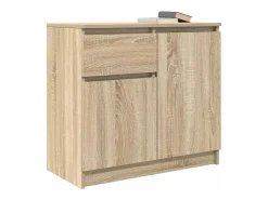 Aparador con cajón roble Sonoma 71x35x65 cm madera ingeniería