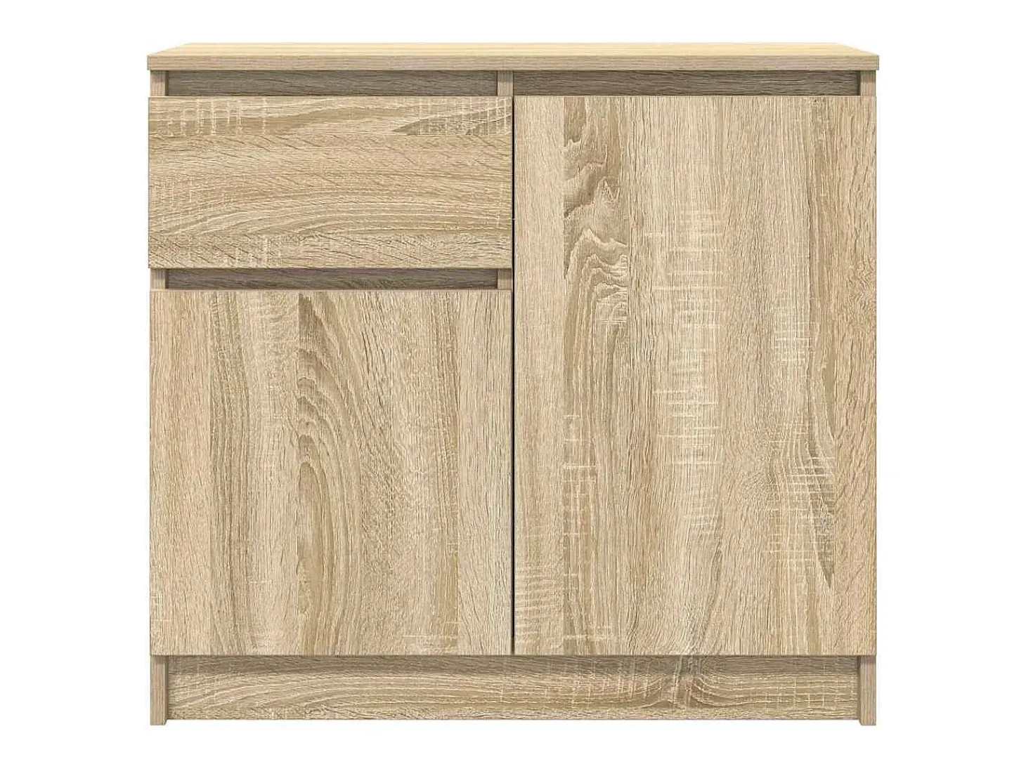 Aparador con cajón roble Sonoma 71x35x65 cm madera ingeniería