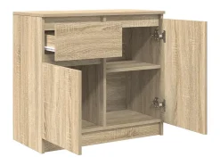 Aparador con cajón roble Sonoma 71x35x65 cm madera ingeniería