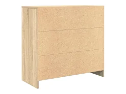 Aparador con cajón roble Sonoma 80x34x76 cm madera ingeniería