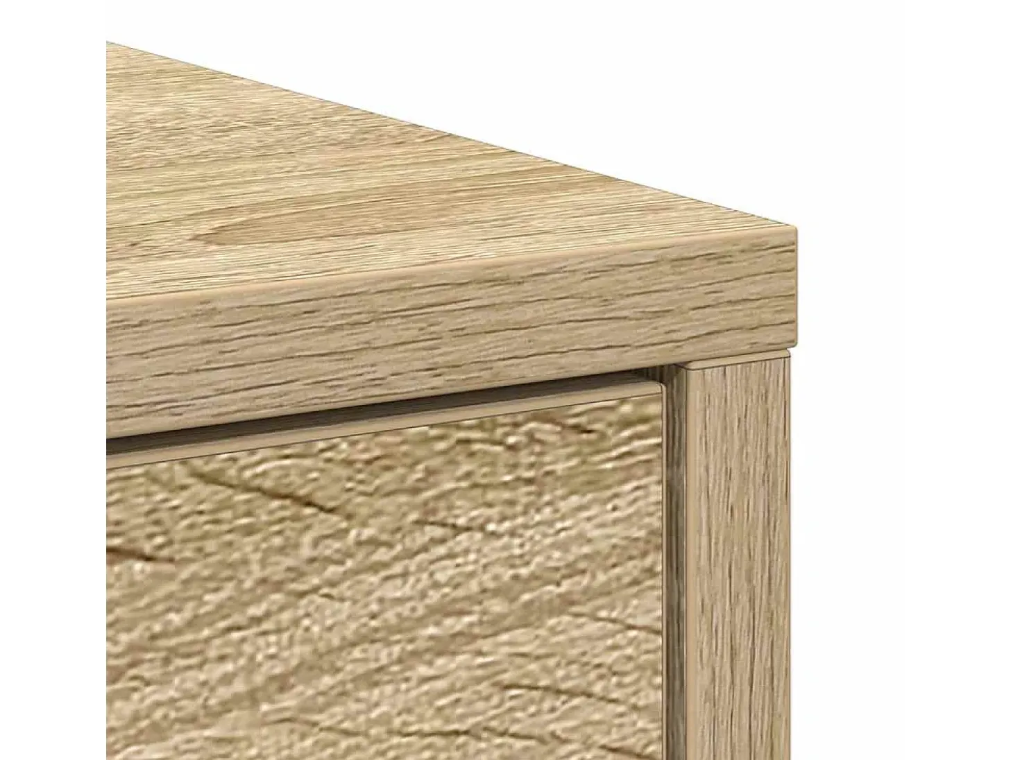 Aparador con cajón roble Sonoma 80x34x76 cm madera ingeniería