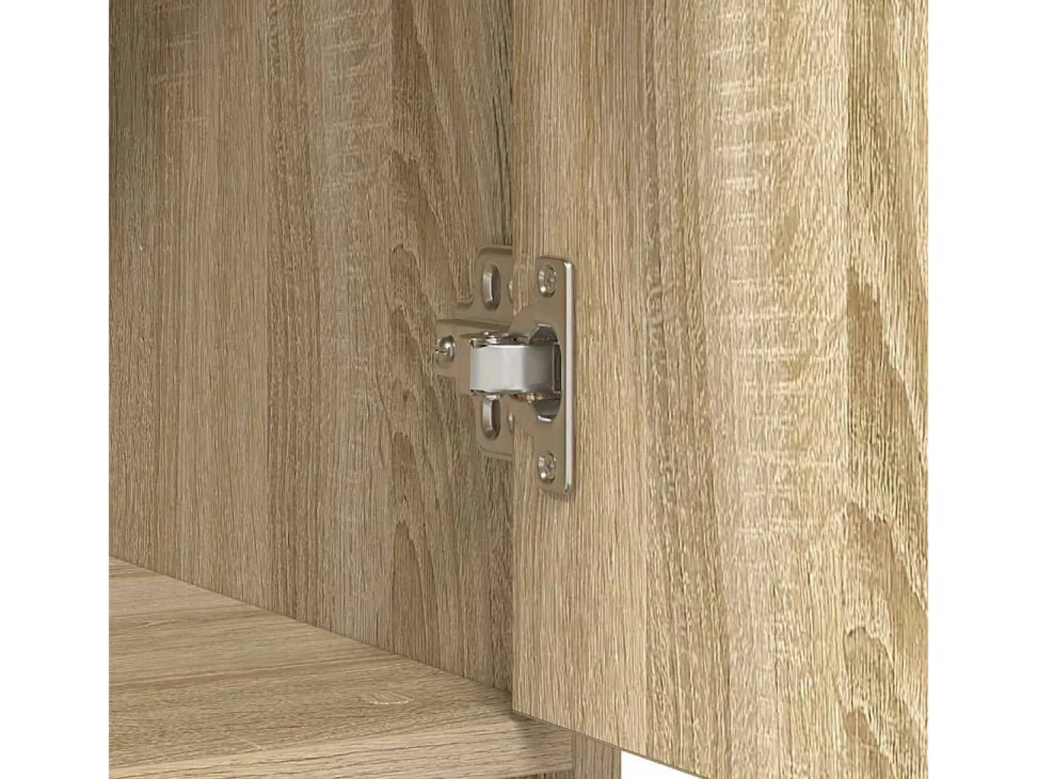 Aparador con cajón roble Sonoma 80x34x76 cm madera ingeniería