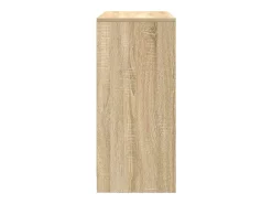 Aparador con cajón roble Sonoma 80x34x76 cm madera ingeniería