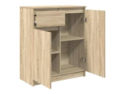 Aparador con cajón roble Sonoma 71x35x84 cm madera ingeniería