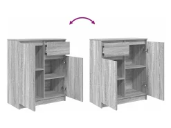 Aparador con cajón Sonoma gris 71x35x84 cm madera de ingeniería
