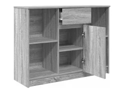 Aparador con cajón Sonoma gris 101x35x76 cm madera ingeniería