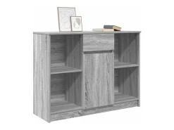 Aparador con cajón Sonoma gris 101x35x76 cm madera ingeniería