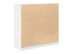 Aparador con cajones blanco 100,5x35x98,5 cm madera ingeniería