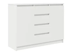 Aparador con cajones blanco 100,5x35x76 cm madera de ingeniería