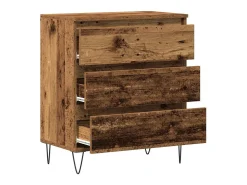 Aparador con cajones en madera vieja 60x35x70 cm en madera de ingeniería