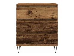 Aparador con cajones en madera vieja 60x35x70 cm en madera de ingeniería