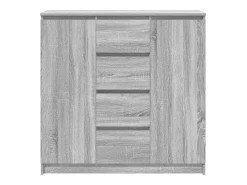 Aparador con cajones gris Sonoma 100,5x35x98,5 cm