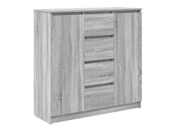 Aparador con cajones gris Sonoma 100,5x35x98,5 cm