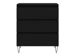Aparador con cajones Madera negra 60x35x70 cm Material madera reconstituida