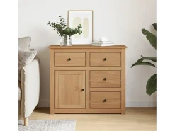 Aparador con cajones Panama madera maciza pino 93x40x80 cm