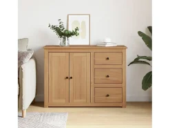 Aparador con cajones Panama madera maciza pino 112x40x80 cm
