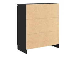 Aparador con cajones roble negro 71x35x84 cm madera ingeniería