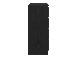 Aparador con cajones roble negro 71x35x84 cm madera ingeniería