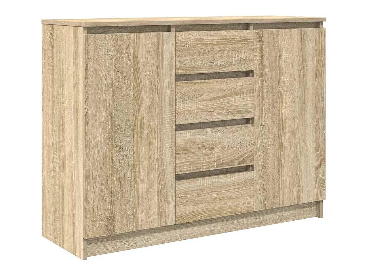 Aparador con cajones roble Sonoma 100,5x35x76 cm