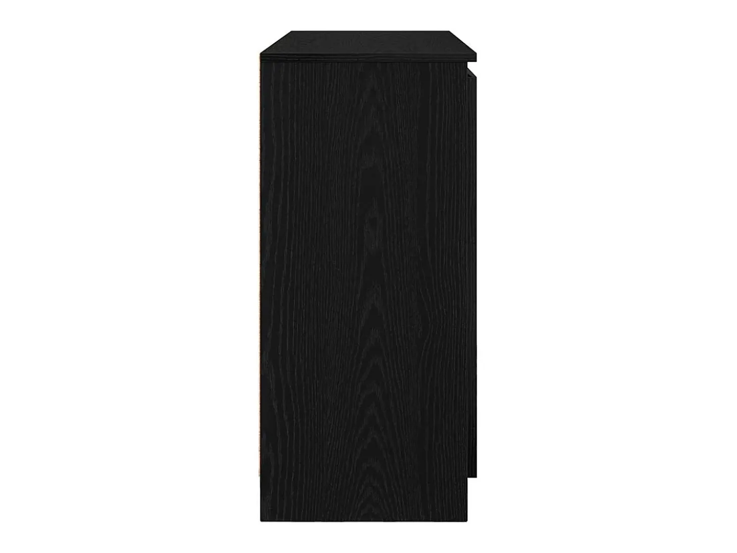 Aparador con cajones roble negro 100,5x35x76 cm