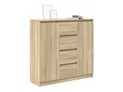 Aparador con cajones roble Sonoma 100,5x35x98,5 cm