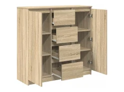 Aparador con cajones roble Sonoma 100,5x35x98,5 cm