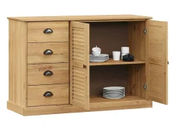 Aparador con cajones VIGO madera maciza pino 113x40x75 cm