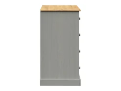 Aparador con cajones VIGO madera maciza pino gris 113x40x75 cm