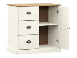 Aparador con cajones VIGO madera maciza pino blanco 78x40x75 cm