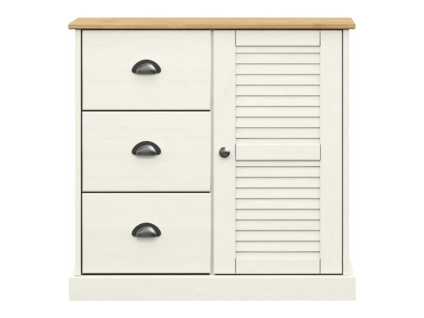 Aparador con cajones VIGO madera maciza pino blanco 78x40x75 cm