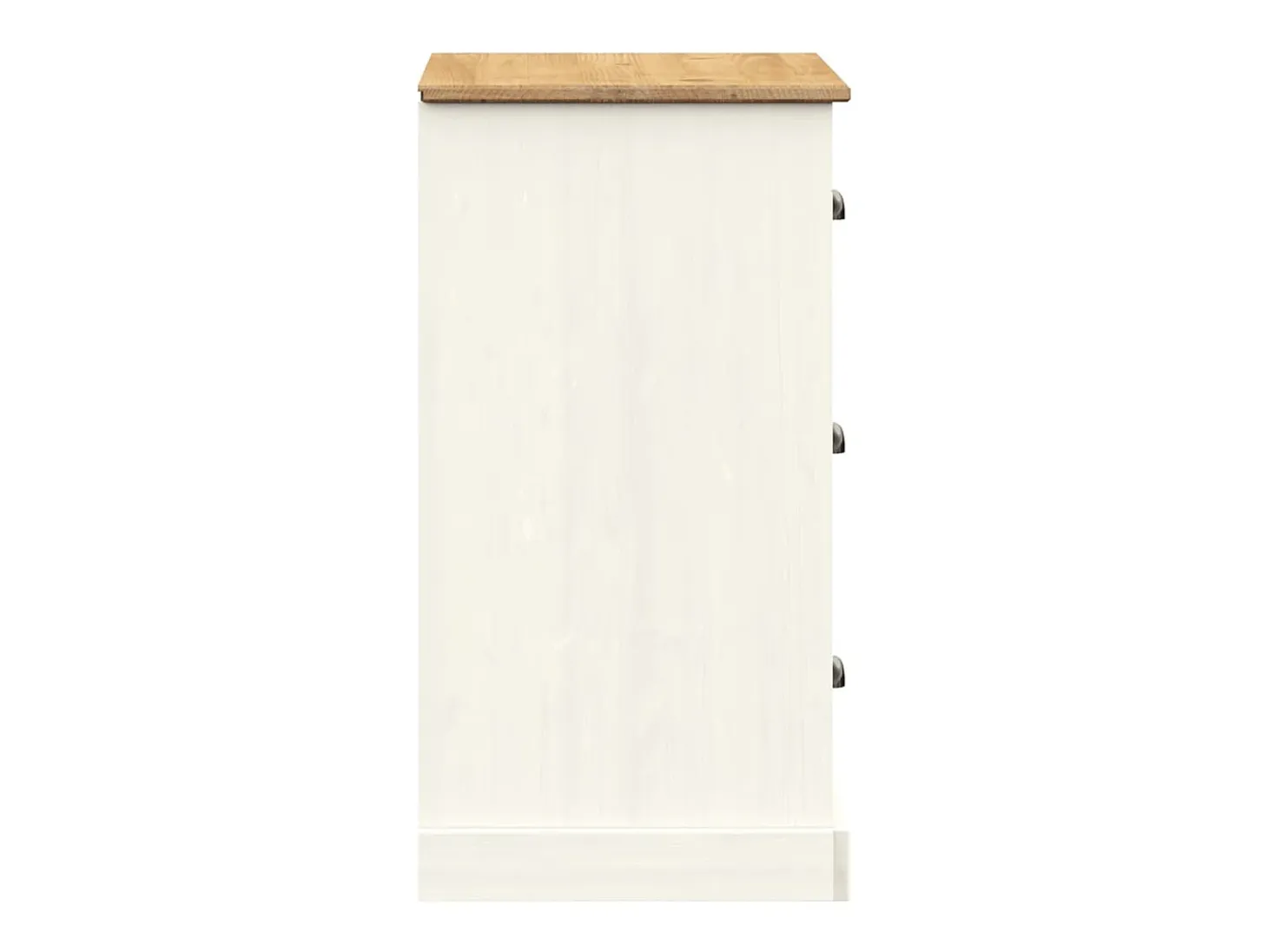 Aparador con cajones VIGO madera maciza pino blanco 78x40x75 cm